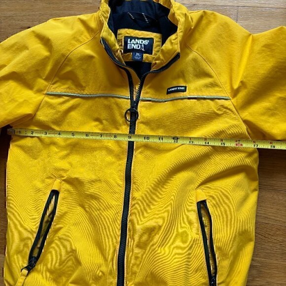 Boys Lands End Jacket Size M in Yellow/Navy - Picture 6 of 8